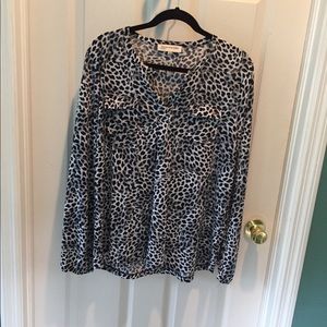 Jones New York Animal Print Blouse